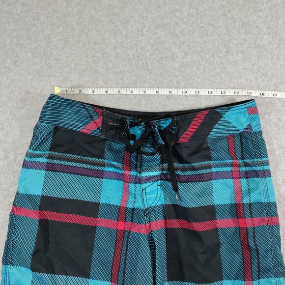O'Neill Hybrid Board Shorts Mens 32 Blue Plaid 10.5in Inseam Beach Swim Surfing - Picture 12 of 14